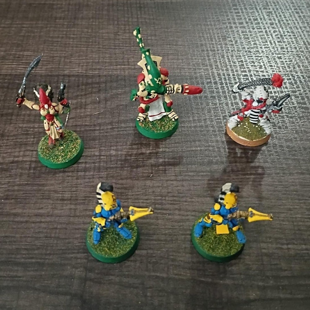 Warhammer 40k Eldar Aeldari Metal vintage Painted Miniatures Lot Dire Avengers